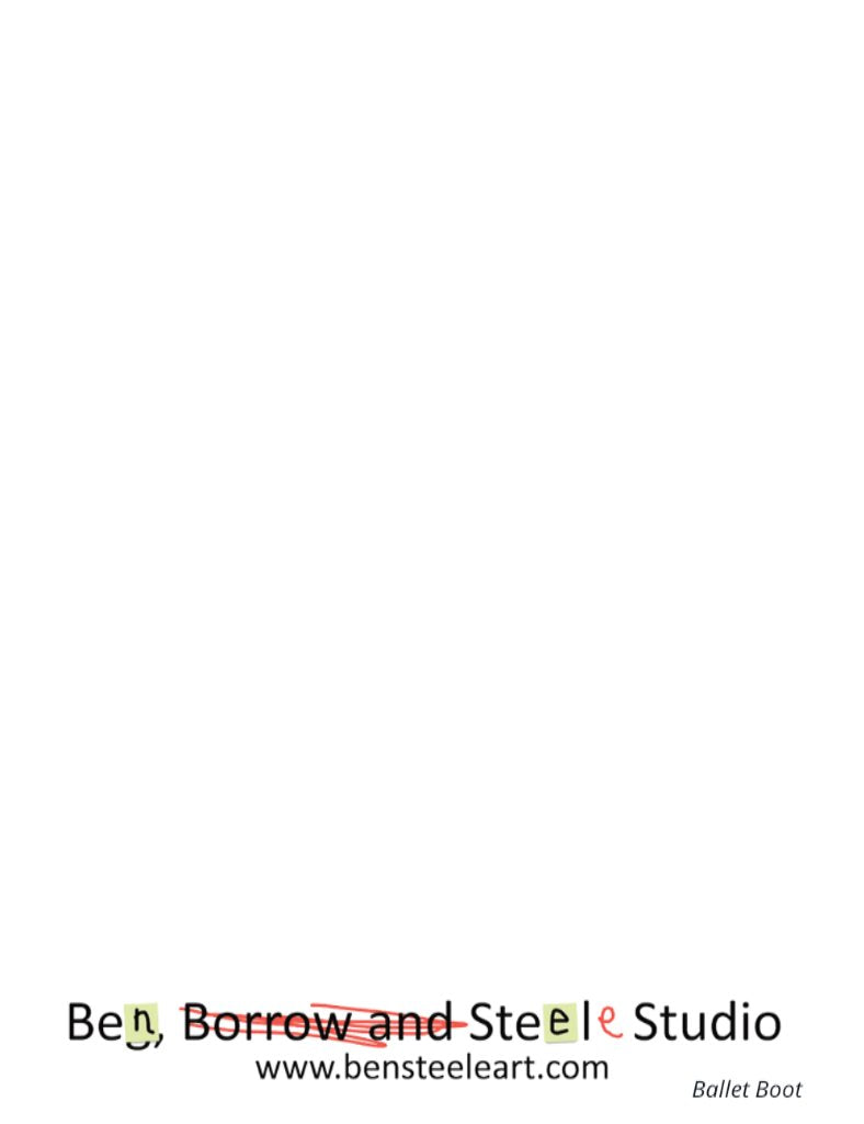 Ballet Boot Notecard