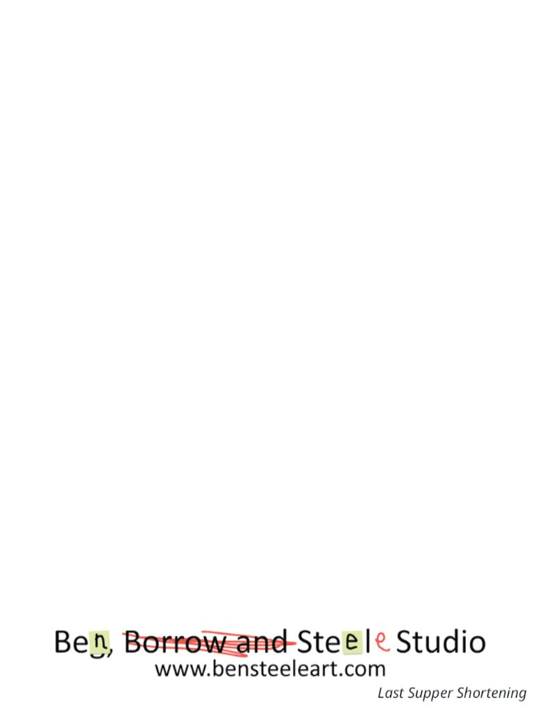 Fresco Last Supper Shortening Notecard