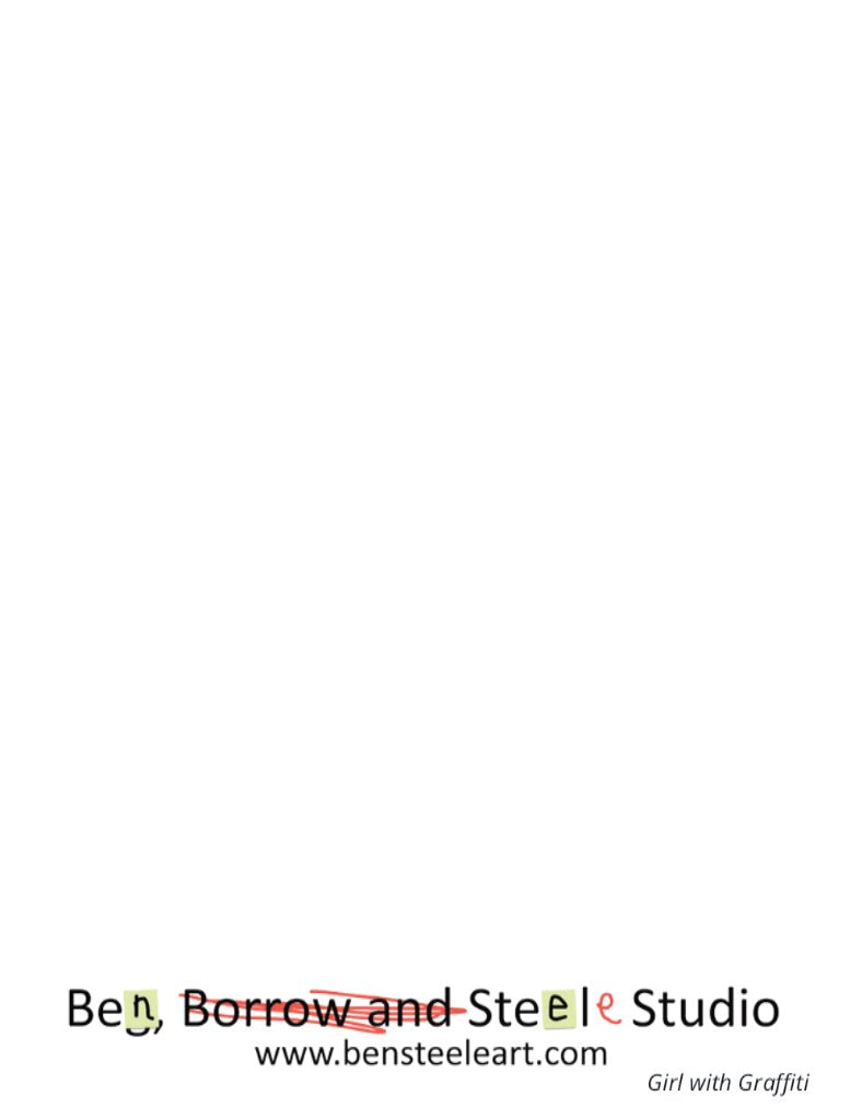 Girl with Graffiti Notecard