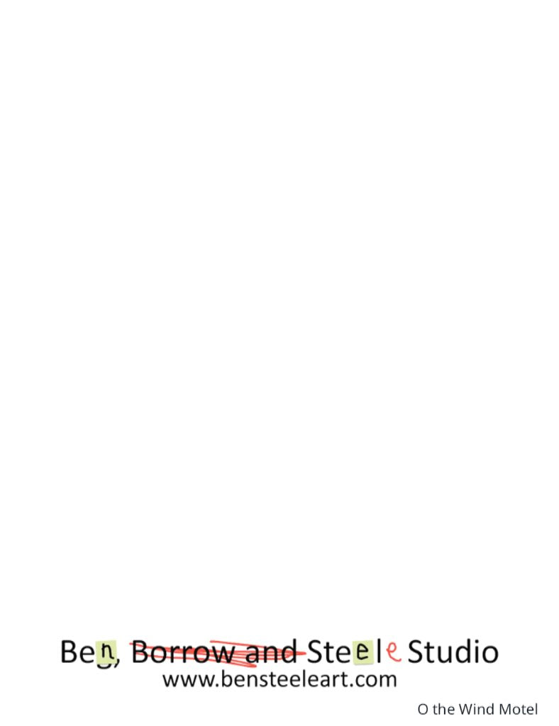 O the Wind Motel Notecard