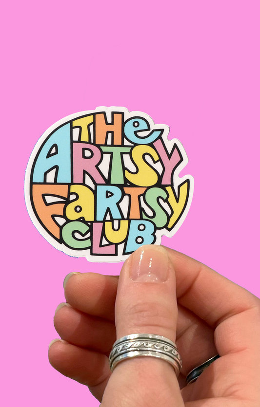 Artsy Fartsy Club Sticker