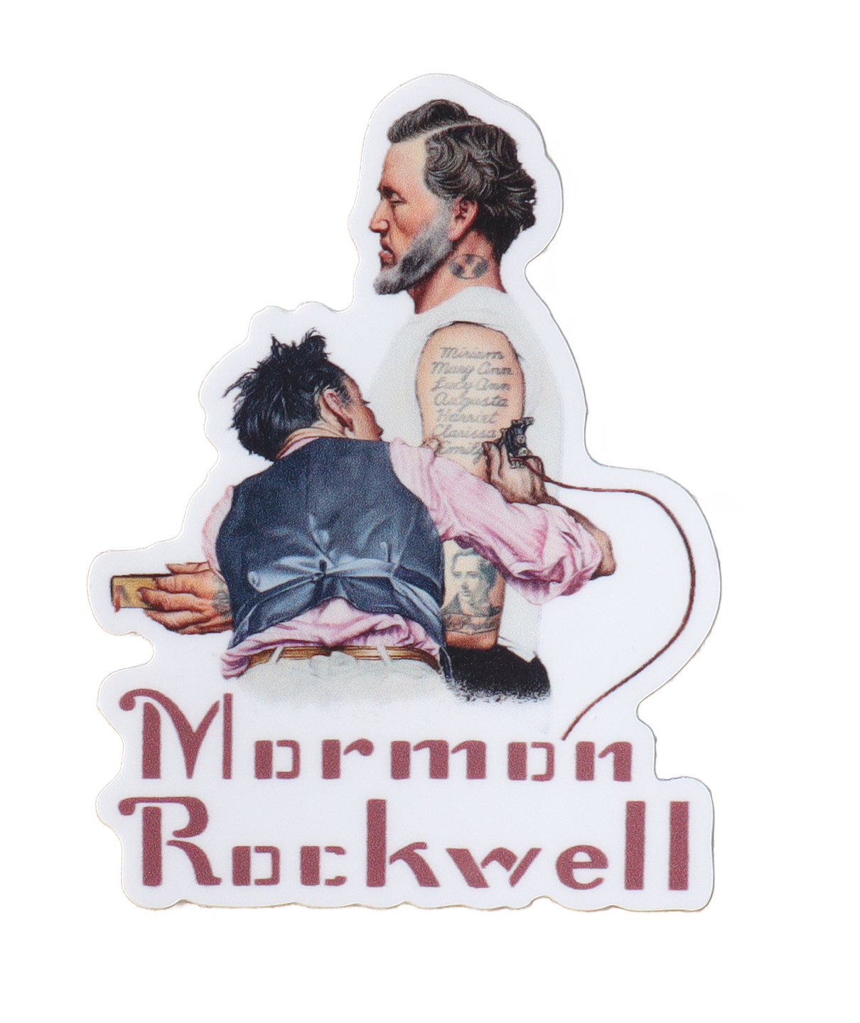 Mormon Rockwell 4-Inch Sticker