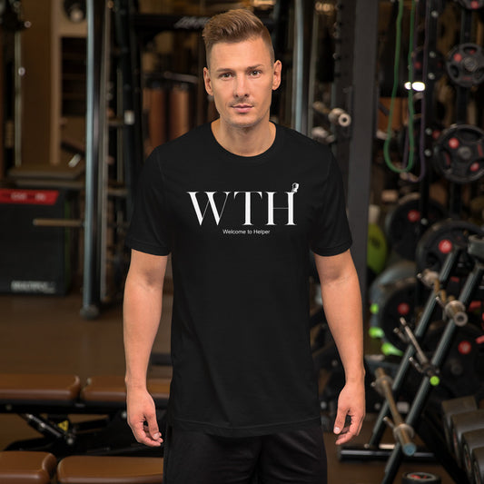 WTH (Welcome to Helper) Black Cotton T-shirt